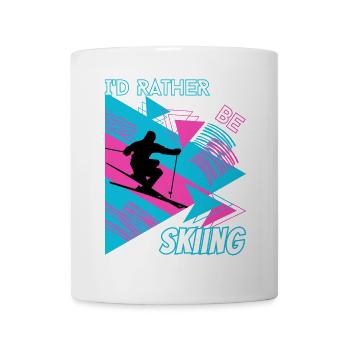 I'd Rather Ski - Ski Wintersportler Skifahrer - Tasse - Weiß - Vorne