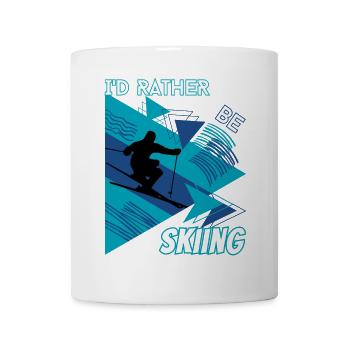 I'd Rather Ski - Ski Wintersportler Skifahrer - Tasse - Weiß - Vorne