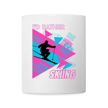 I'd Rather Ski - Ski Wintersportler Skifahrer - Tasse - Weiß - Vorne