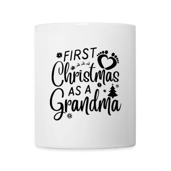 First Christmas As A Grandma Funny Family Saying - Mug - white - Front