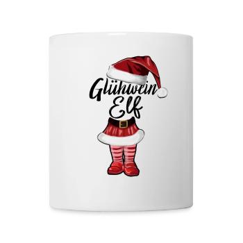Weihnachten Glühwein Elf - Tasse - Weiß - Vorne