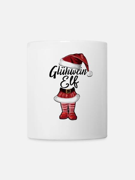 Weihnachten Glühwein Elf - Tasse - Weiß