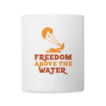 Kitesurfen Freiheit über dem Wasser Kite Geschenk - Tasse - Weiß - Vorne