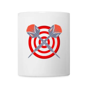 Dart Bullseye Cross Motif - Mug - white - Front