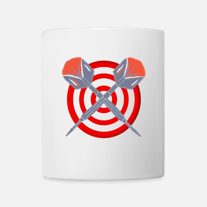 Motif croix de cible en fléchette - Mug blanc - blanc