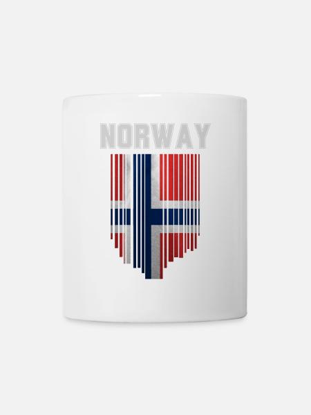 Drapeau norvégien, fierté norvégienne - Mug blanc - blanc