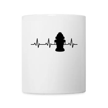 Feuerhydrant Pulsschlag - Tasse - Weiß - Vorne
