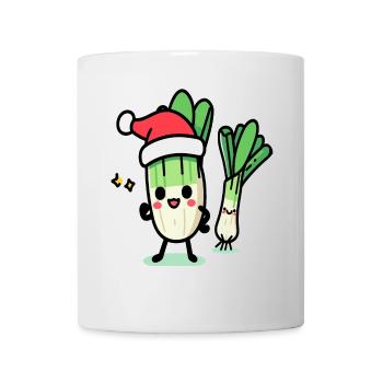 St. Nicholas kawaii leeks - Mug - white - Front