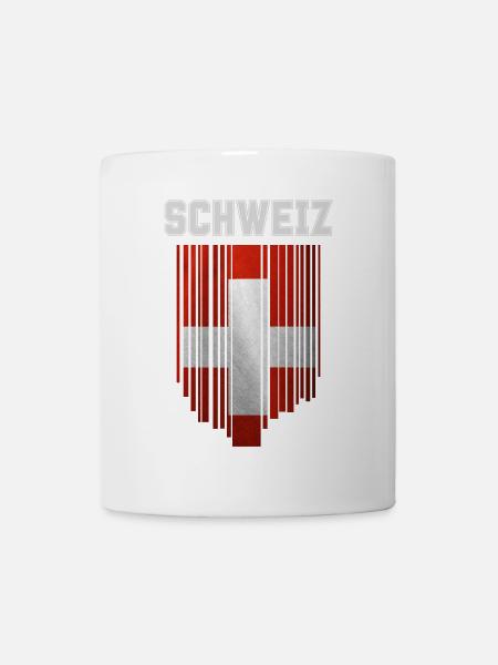 Flagge der Schweiz, Schweizer Stolz - Tasse - Weiß