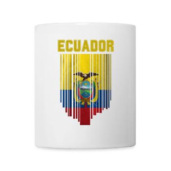 Flagge von Ecuador, ecuadorianischer Stolz - Tasse - Weiß - Vorne