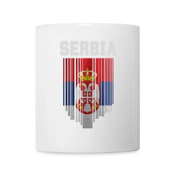 Drapeau de la Serbie, fierté serbe - Mug blanc - blanc - Devant