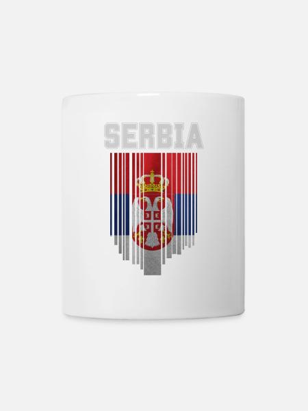 Drapeau de la Serbie, fierté serbe - Mug blanc - blanc