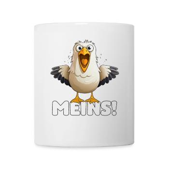 MEINS! Freche Möwe – Strandhumor - Tasse - Weiß - Vorne
