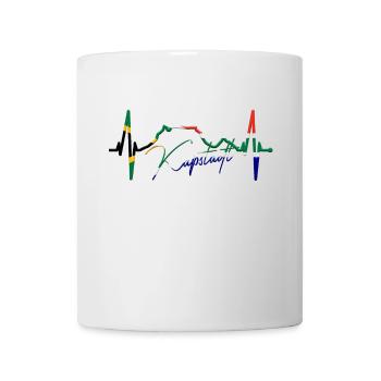 Cape Town Skyline Heartbeat South Africa Table Mountain - Mug - white - Front
