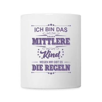 ich bin das mittlere Kind wegen mir gibt es die - Tasse - Weiß - Vorne