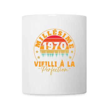 Jahrgang 1970er Jahre, Jahrgang 1970er Jahre Geburtstagsgeschenk - Tasse - Weiß - Vorne
