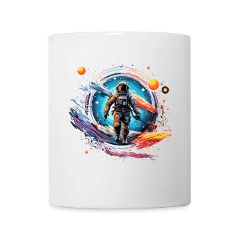 Astronaut im Weltall Design - Tasse - Weiß - Vorne