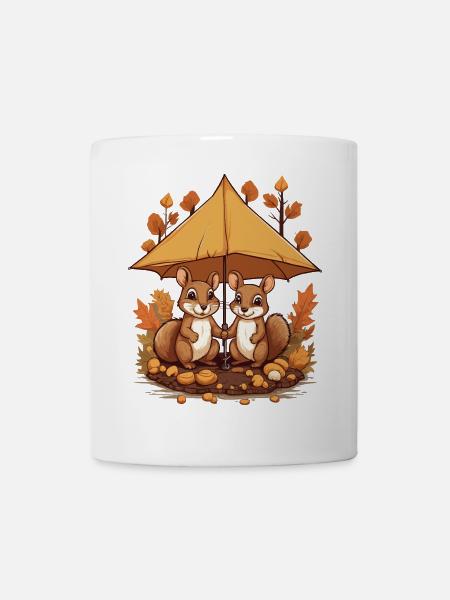 Écureuils mignons - Mug blanc - blanc
