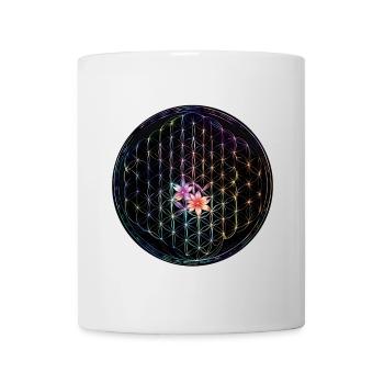 Fleur de vie arc-en-ciel Design - Mug blanc - blanc - Devant
