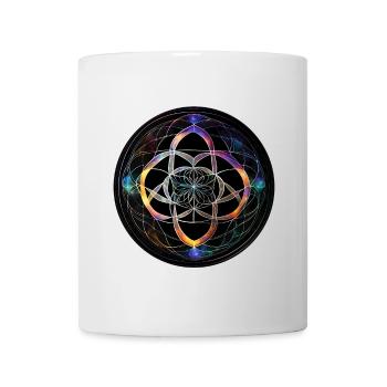 Fleur de la géométrie dans la lumière - Mug blanc - blanc - Devant