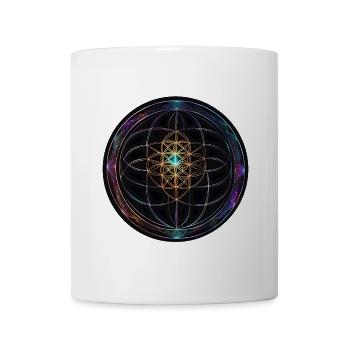 Disques Metatron Mandala Glow - Mug blanc - blanc - Devant