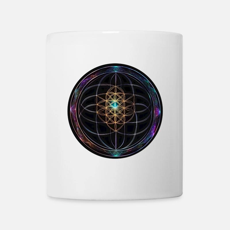 Metatron Discs Mandala Glow - Mug - white