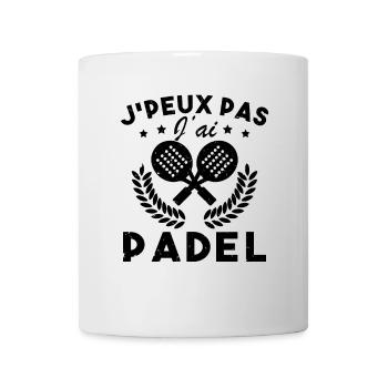 Ich kann nicht Padel-Padel-Spieler Padelist haben - Tasse - Weiß - Vorne