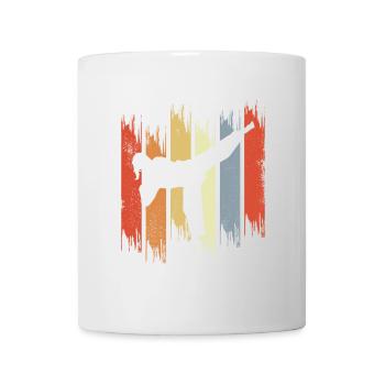 Vintage Karate Girl Skizze - Tasse - Weiß - Vorne
