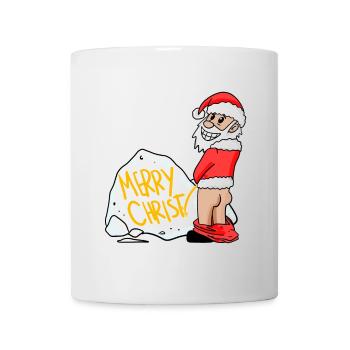 Weihnachtsmann lustig - Tasse - Weiß - Vorne