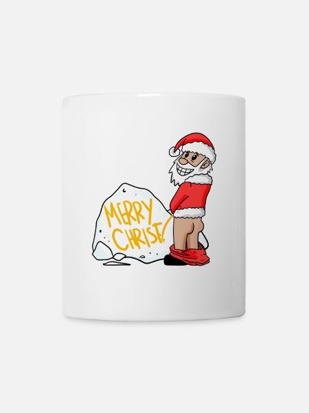 Weihnachtsmann lustig - Tasse - Weiß