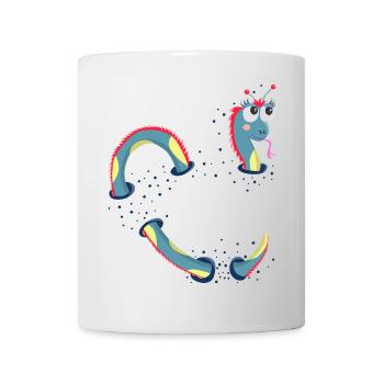 Niedlicher Drachen, Seeungeheuer für Kinder - Tasse - Weiß - Vorne