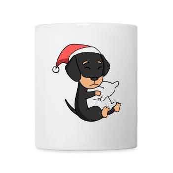 Teckel Chien Animal Noël - Mug blanc - blanc - Devant