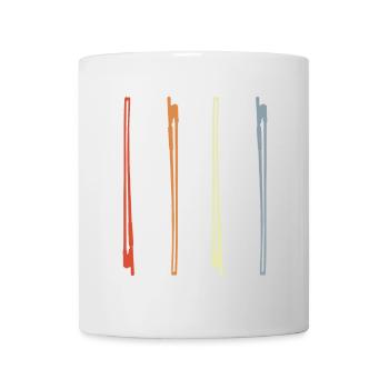 Dessin d’archet de violon - Mug blanc - blanc - Devant