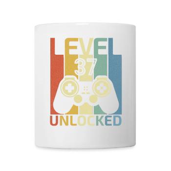 Level 37 freigeschaltet Lustiger Videospieler 37. Geburtstag - Tasse - Weiß - Vorne