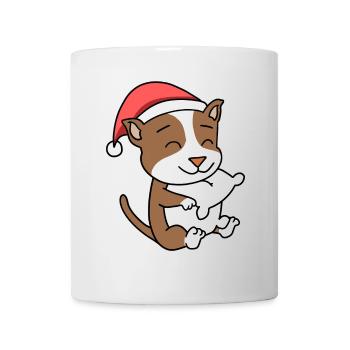 Staffordshire Bull Terrier Dog Animal Christmas - Mug - white - Front