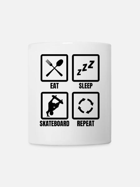 Routine de skateboard - Mug blanc - blanc