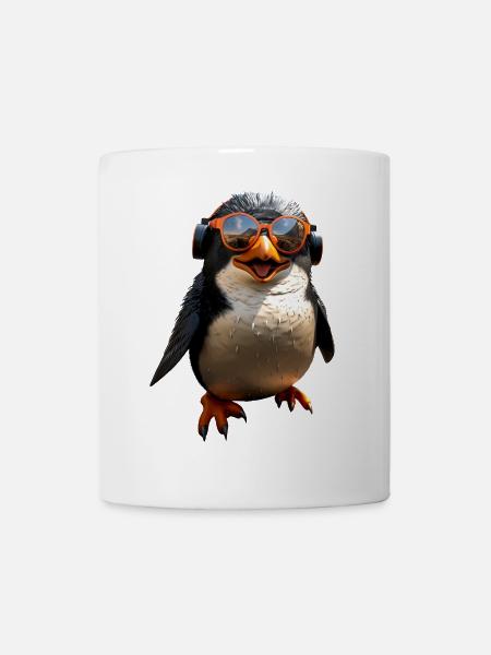 Pinguin Sonnenbrille Geschenk Ich Liebe Pinguine - Tasse - Weiß