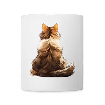 Norwegische Waldkatze - Tasse - Weiß - Vorne