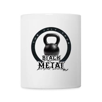 Le seul vrai black metal... kettlebell. Prends-le!! - Mug blanc - blanc - Devant