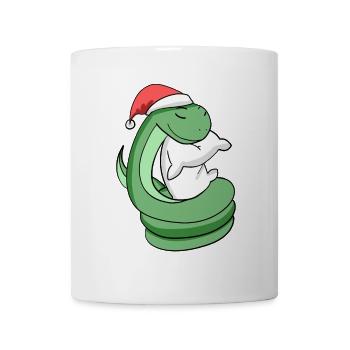 Serpent Mignon Fatigué Noël - Mug blanc - blanc - Devant