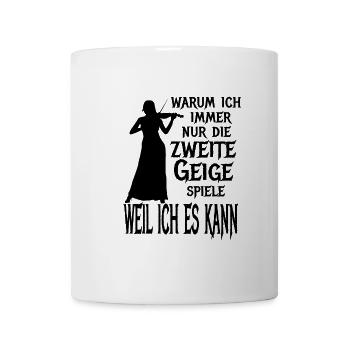 Zweite Geige Violine Klassik Orchester Musiker - Tasse - Weiß - Vorne