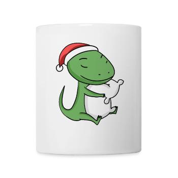 Lézard Mignon Fatigué Noël - Mug blanc - blanc - Devant