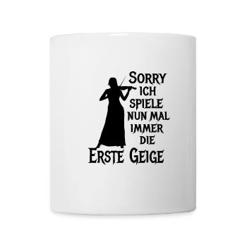 Erste Geige Violine Klassik Orchester Musiker - Tasse - Weiß - Vorne