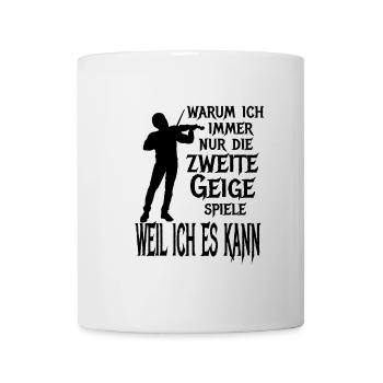 Zweite Geige Violine Klassik Orchester Musiker - Tasse - Weiß - Vorne