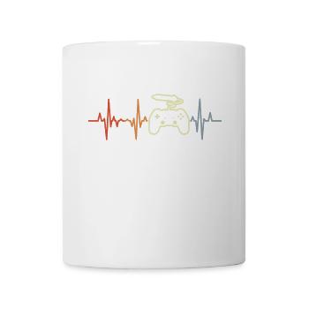 Battement de cœur de la conception du jeu - Mug blanc - blanc - Devant