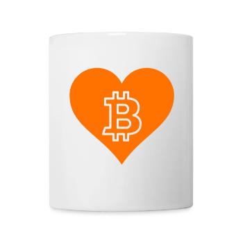 I Love Bitcoin Orange - Tasse - Weiß - Vorne