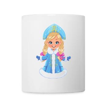 Ded Moroz Snegurotschka russischer Weihnachtsmann - Tasse - Weiß - Vorne
