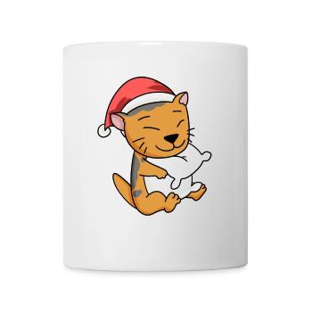 Chat mignon écossais à oreilles repliées Chat fatigué - Mug blanc - blanc - Devant