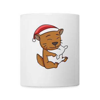 Chat Mignon Chat Somali Fatigué Noël - Mug blanc - blanc - Devant