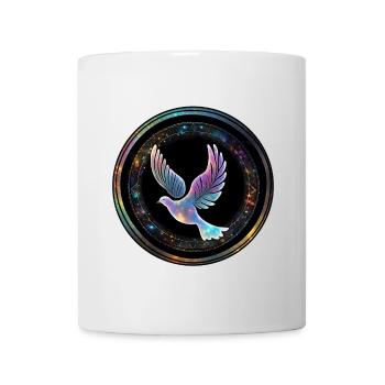 Colombe de la galaxie dans l’anneau étoilé - Mug blanc - blanc - Devant